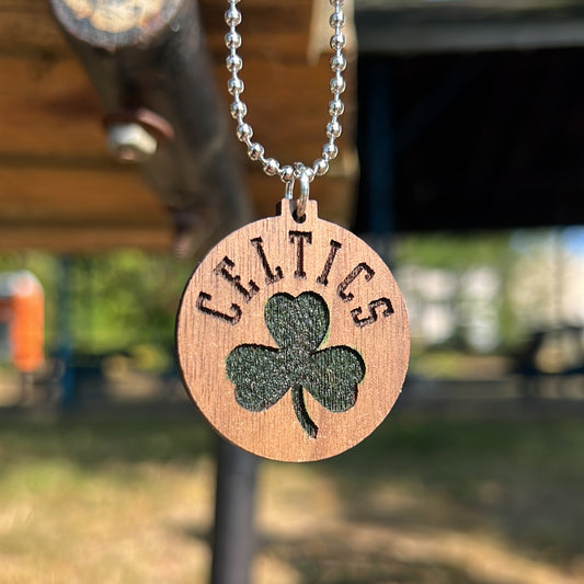 CELTICS CLOVER NECKLACE