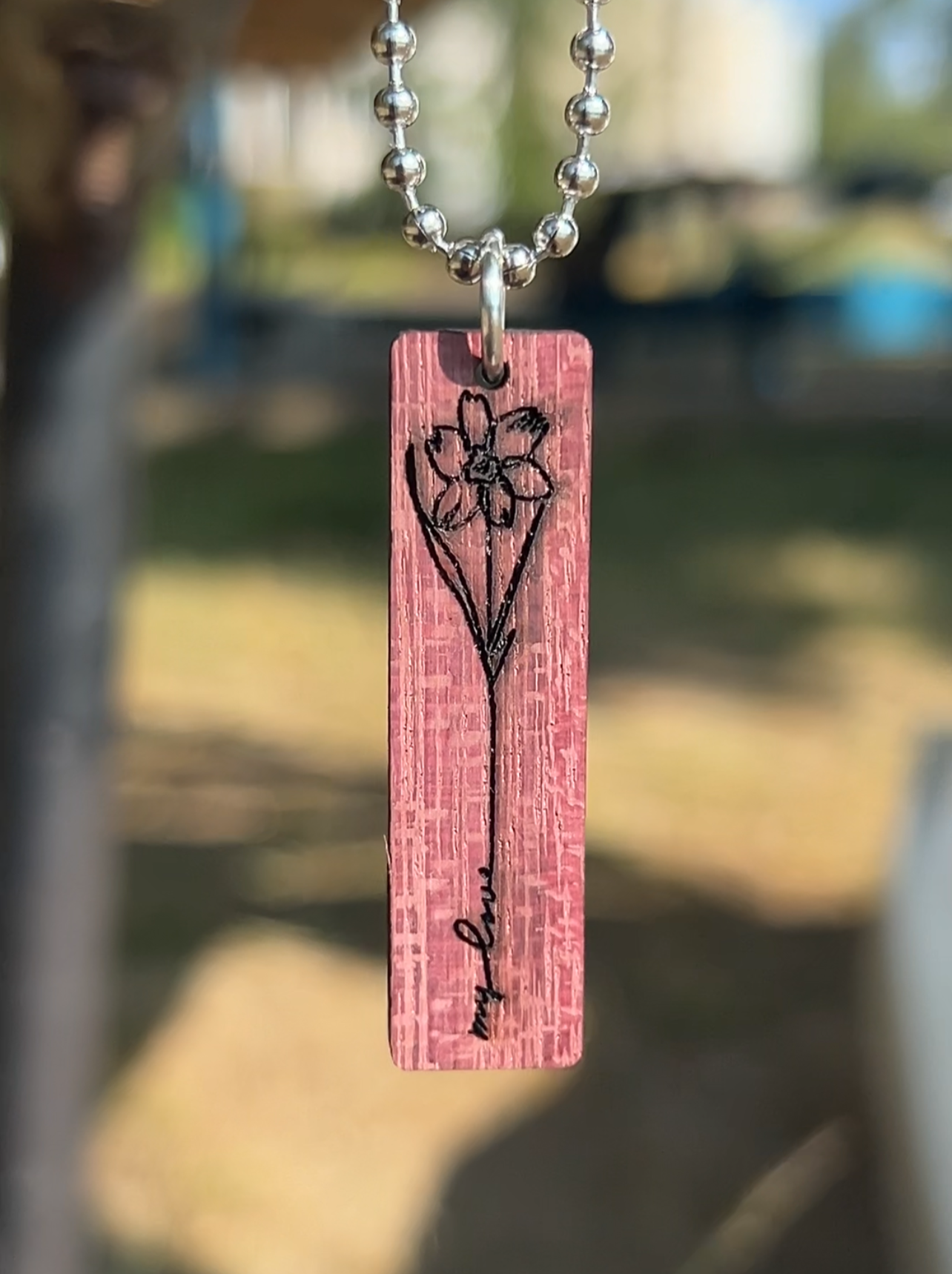 "MY LOVE" PURPLEHEART NECKLACE