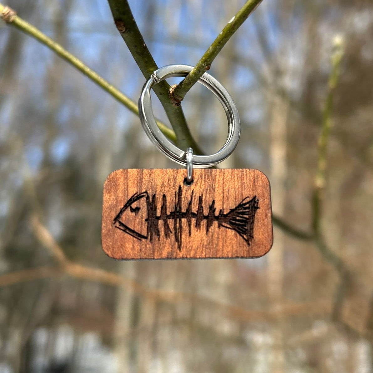 Fish Bone Keychain FISH BONES KEYCHAIN – Knotty Brands